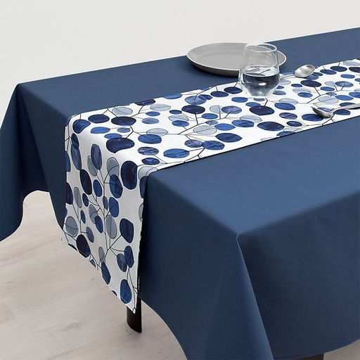 Other - スタイルデコール(STYLEDecor)テーブルランナー・テーブルセンター(30cmx100cm)綿100%リバーシブルタイプネイビーリーフW2602200