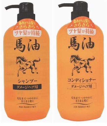 ジュン・コスメティック 馬油シャンプー1000ml コンディショナー1000ml ペアセット fleurette01-10429511 fleurette パッケージ画像
