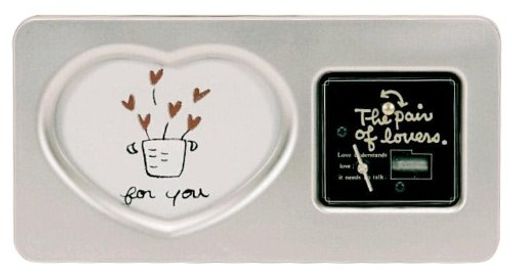 いけだオルゴール付フォトフレームミュージックハートフレームシルバー世界にひとつだけの花(SMAP)53038写真サイズ:約11.6x8.3cm