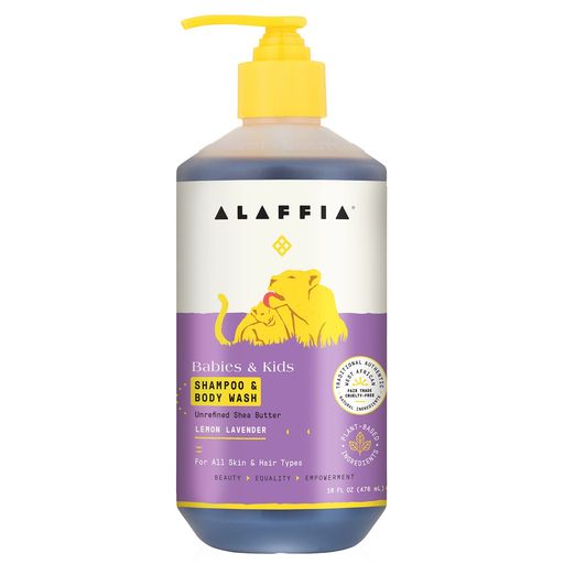 AlaffiaEverydaySheaShampoo&BodyWashforBabiesandUpLemonLavender16ozSize...