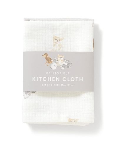[ジェラートピケ]モチーフ柄キッチンクロスPWGG239031レディースOWHTF