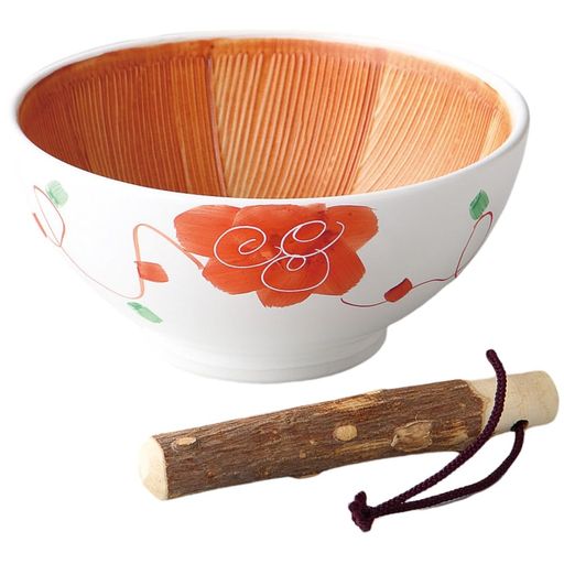 エールネット(Ale-net)すりばちW16.5xD16.5xH7.5cm花結びすり鉢陶器瀬戸焼日本製