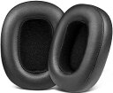 SOULWITイヤーパッドイヤークッションforSkullcandyCrusher360/VRA(S6MBW-J373)用ヘッドセット交換パッド柔らかいプロテインレザーイヤーカップ高密度フォーム耳当て-ブラック
