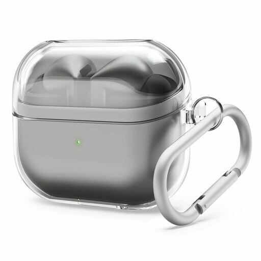 【elago】GalaxyBuds3FEBuds3Pro対応ケースカラビナ付耐衝撃ソフトクリアカバー[GalaxyBuds3ギャラクシーバッズ3FEギャラクシーバッズ3プロ対応]CLEARCASE