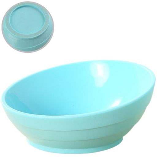 ペット用食器キャットボウルペットフード入れペットディッシュゴム付き滑り止め傾斜デザイン(ブルー)