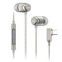 SoundMAGICE11DデジタルUSBCヘッドフォンTypeCイヤホンマイク付きHiFiステレオイヤホンパワフルな低音ノイズアイソレーションAndroidデバイス対応ガンメタル(2)