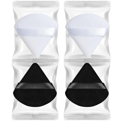 YOYOSOFTパウダーパフ三角パフ4個入細かい部分に対応幅6.5cmx長さ7cmフロッキー素材フェイスパウダーパフ使い捨て大容量パフメイク(黒白) YOYOSOFTパウダーパフ三角パフ4個入細かい部分に対応幅6.5cmx長さ7cmフロッキー素材フェイスパウダーパフ使い捨て大容量パフメイク(黒白)