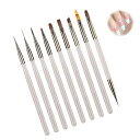 FUYULEネイル筆ジェルネイル筆ネイルブラシ9本セットジェルネイル絵描きブラシネイル筆セット極細ライナーフレンチ平筆ネイルアート筆初心者セット3Dネイルネイル...