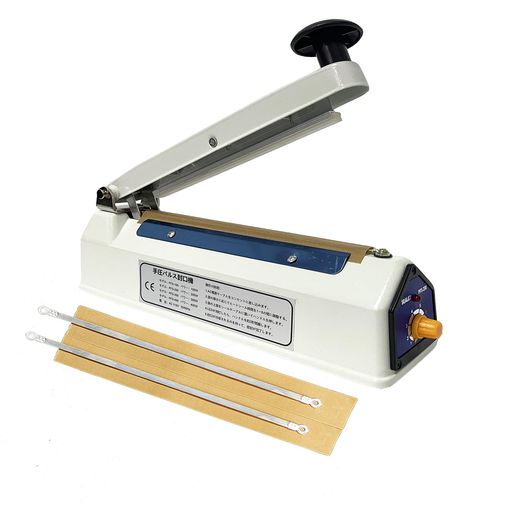 【製品仕様パラメータ】機械サイズ: 315x85x145mm、最大シール長:200MM、シール幅:5MM、材質:金属鉄シェル、重量:1.29kg、梱包内容:インパルスシーラーx1、予備電熱線キットx2、取扱説明書x1。パルス原理でシール溶接を行うパルスシール機で、電源を差し込んだ直後に使用できます。 家庭用シーリングマシンとして、金属シェルはより安全で安定しており 【予熱不要 8段階調整】インパルス シーラー予熱が不要で、電源を差し込んだ直後に使用できます。 8段階調整ツマミで加熱時間を調整、バッグの素材や厚さに応じて、異なる温度を選択してください。使用するたびに、低温から高温までゆっくりと温度を調整するように注意してください、温度を直接最高に調整しないでください。そうしないと、過熱により機械が容易に臭いを発します 【5MMのシーリングインデント】シーラーシール幅を通常の2MMより広い5MMに拡大し、袋をよりしっかりと、より強く、より密閉することができます。卓上シーラー各種袋の密封に適しています、ポリ袋密封/クラフト紙袋/アルミ箔袋 シーリング。