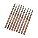 BRIIKPPジェルネイル筆極細ジェルネイル絵描きブラシ9本セット3Dネイ初心者向けセット