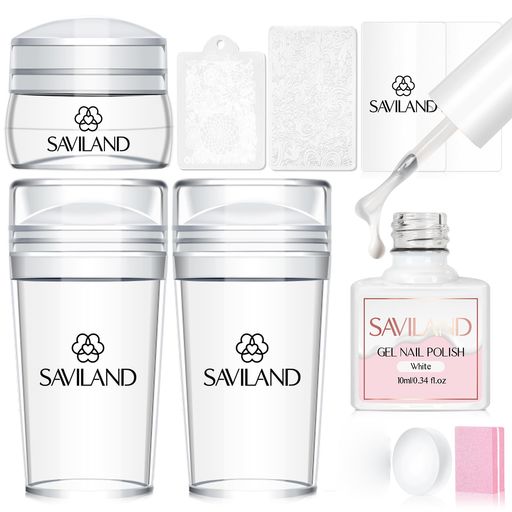 SAVILANDフレンチネイルスタンパーキット-13個ネイルスタンパーホワイトジェルネイルポリッシュ付き21ロングショートフレンチネイルアートスタンパークリアシリコンスタンパー交換可能… SAVILANDフレンチネイルスタンパーキット-13個ネイルスタンパーホワイトジェルネイルポリッシュ付き21ロングショートフレンチネイルアートスタンパークリアシリコンスタンパー交換可能…