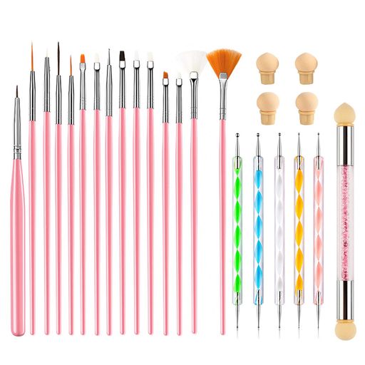 SHULLIN21本セットネイルブラシセットジェルネイル筆ネイルアートブラシセットネイルアートラインブラシネイルライナーブラシセットUV用ネイルツールジェルネイル絵描きブラシネイルア…