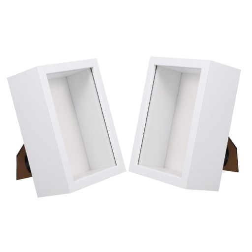 Abaodam2個セット木製ディスプレイボックス透明ガラス標本ケース写真・ドライフラワー・昆虫標本用卓上・壁掛け兼用6.5x4.6x2.6インチ