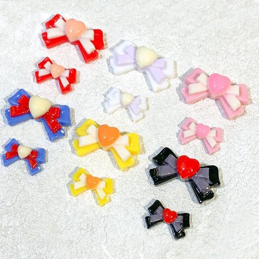 ネイルパーツリボンハート形6色6個入りセット3D立体ネイルパーツ可愛いネイルアートパーツジュエリーパーツハンドメイドデコパーツ(紫白) ネイルパーツリボンハート形6色6個入りセット3D立体ネイルパーツ可愛いネイルアートパーツジュエリーパーツハンドメイドデコパーツ(紫白)