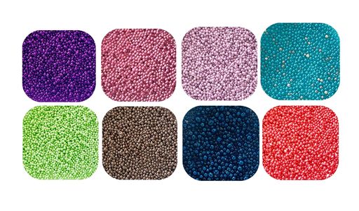 ネイル・デコ・レジン用ブリオン8色小袋24個約0.6mm&ピッカー・トレイセットスタイルエーSA-P642