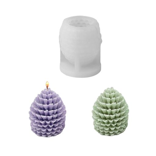 シリコンモールド松ぼっくりキャンドルモールドククリスマスモールド立体シリコン型キャンドル作り粘土シリコーン型抜き型クリスマス飾りハンドメイド(B)