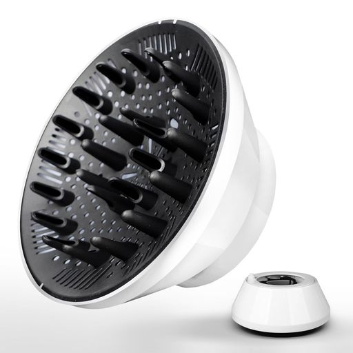 Segbeautyディフューザードライヤーヘアドライヤーディフューザー白いホワイト対応口径42ミリ-80ミリ温風拡散器簡単装着拡散ノズルヘアドライヤーアタッチメントサロンツールカーリーヘ…