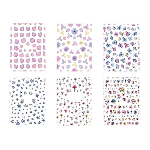 ネイルシール花ネイルシール桜紫陽花8枚セット夏向け日常使いDIYネイルアート水転写シールセルフネイルかわいいおしゃれ