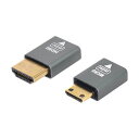 cableccマイクロHDMIメスからミニオス&HDMI1.4オスアダプター4K@60hz2個セット(2)