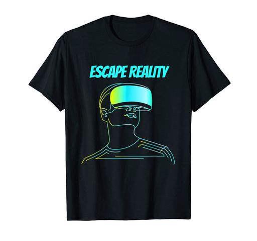 VIRTUAL REALITY VR HEADSET GAMING TECH GEEK ESCAPE REALITY Tシャツ VIRTUAL REALITY VR HEADSET GAMING TECH GEEK ESCAPE REALITY Tシャツ