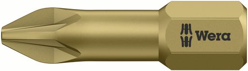 WERA ヴェラ 2本入 TORSION ポジドライブネジ用 ドライバービット 差込6.35mm 刃先...