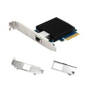 ASUSTOR AS-T10G2 RJ45 シングルポート 10G PCIE 2.0 X4 NIC ネットワークカード ロープロファイル AS6704T AS6706T 専用ブラケット付き(2)
