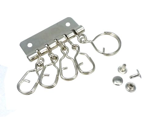 イチネンアクセスファミリーツール(FAMILYTOOL)キーケース金具5連Gカン付シルバー1個入57410