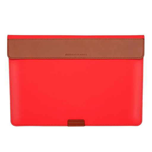 For Audios - BEFINE-15インチMacBookProTouchバースタンドポーチ2ハンドメイドプレミアムレザーラップトップスリーブケーススタイリッシュでモダンで丈夫なキャリーバッグ-男女兼用レッドBF-MP015CR-16