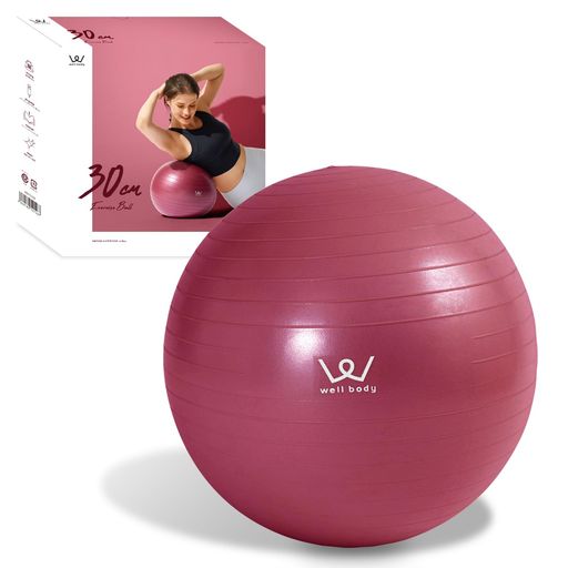 【ボールエクササイズでしなやかな身体を目指して】女性でも扱いやすい小さめサイズ。座ったり、脚にはさんだり、寝転んだり、使い道はいっぱい、トレーニングからストレッチまで幅広く使えるアイテムです。 【ボールに乗るだけ自宅で手軽に簡単エクササイズ...