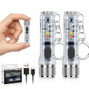 HUCOZYハンディライトミニ懐中電灯USB-C充電式キーホルダー式led超小型軍用強力防水フラッシュライト明るいマグネット搭載軽量1.5m耐衝撃防災停電対策緊急用夜釣りキャンプ非常時防災【2…