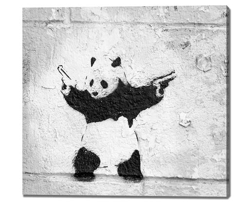 パンダインテリアアートポスター絵画飾り絵プレゼント-リビング、ダイニング、オフィス、バー、お風呂、寝室装飾画(MDFFramedフレーム40*60cm)