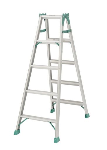 脚立時でもはしご時でも昇降しやすいピカのフラグシップモデル 天板高さ:1.39m はしご時の長さ:2.96m アルマイト加工 踏ざん踏面幅:60mm