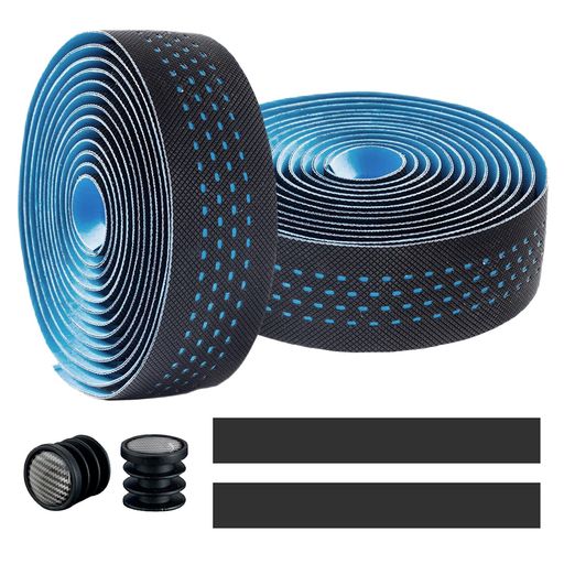 自転車バーテープドロップハンドルバーテープロードバイクエンドプラグ付き滑り止め握りやすい衝撃吸収軽量エンドキャップエンドテープ付属EVA+PU製左右セットPureSino