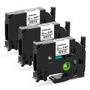 3個互換12MM白地ブラザーピータッチテープと互換TZE-231黒文字ブラザー工業ピータッチTZEテープTZE231ラミネートテープBROTHERPT-P300...