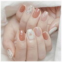 MISSMUMUネイルチップ24枚入ネイルチップショート春夏シンプルかわいい人気ネイルシール花嫁ネイル光沢つけ爪成人式結婚式入学式卒業式パーティーできます(ライトグレーです-LK15339)