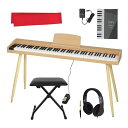 TORTEトルテ電子ピアノ88鍵盤セミウェイトキーフルスケール日本語表記128ボイス木製筐体ベージュTDP-SP03WL/BEGスターターセット