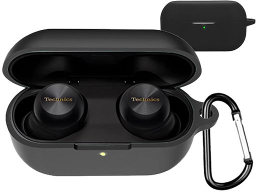 BOOLINNaz100ケース対応az100液状シリコンeah-az100カバーキズ防止耐衝撃装着充電可能防水防塵紛失防止カラビナ付きテクニクスaz100ケース(ブラック)