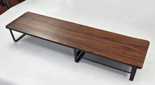 Doowiitモニター台卓上2段収納100cm木製机上台安定性PC台パソコン台pcキーボード収納プリンタ液晶モニター台パソコンラック(ブラウン)