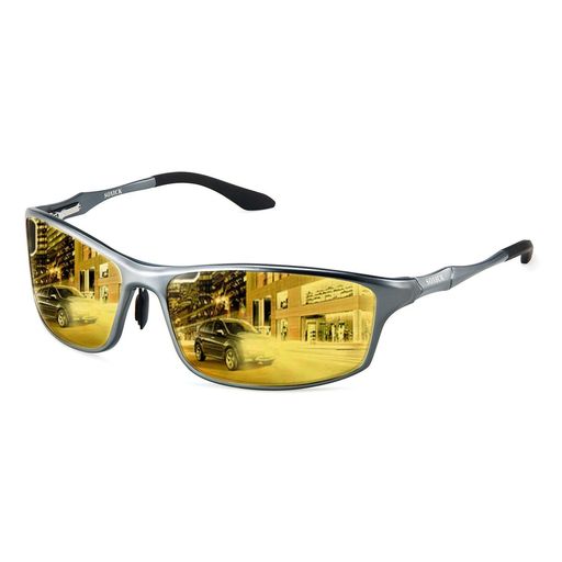 Soxick夜用運転サングラス偏光レンズイエローメンズドライブスポーツ夜釣り偏向サングラス6128-3