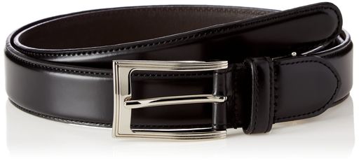 [プレリーギンザ]牛革ビジネスベルトNB17880メンズブラックフリーサイズ(ウエストサイズ95cmまで)