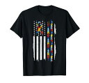 自閉症啓発月間アメリカ国旗自閉症自閉症Tシャツ