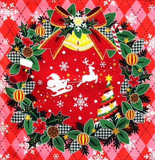 丸全風呂敷綿風呂敷さとうひろみクリスマス約50x50cm日本製簡単に包めるお弁当包み軽くて便利国産コン..