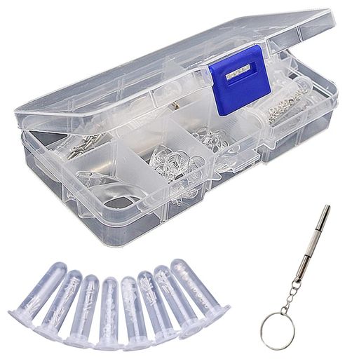 メガネ修理キット眼鏡修理ネジネジセット眼鏡サングラス用鼻パッド精密工具小型ミニコンパクトメガネ/..