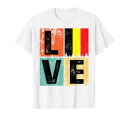 ヴィンテージレトロILoveBelgiumフラッグベルギーのプライドギフトTシャツ