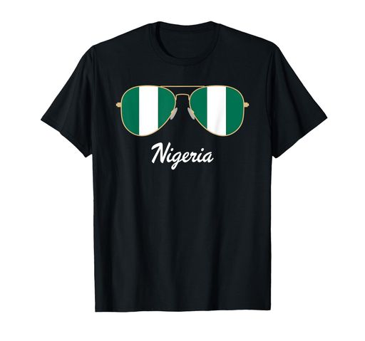 ナイジェリア国旗サングラス Tシャツ