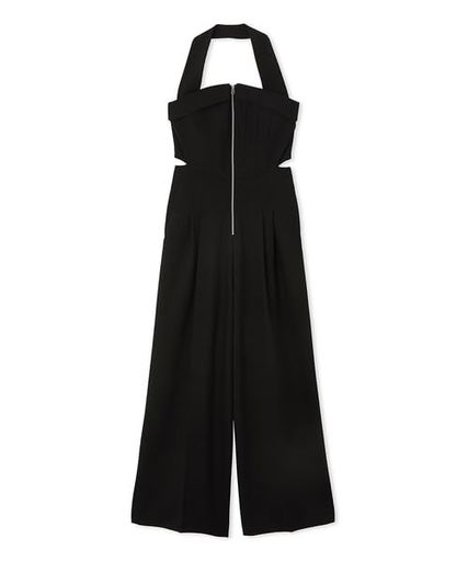 [リリーブラウン]フロントファスナーサロペットLWFO252026BLK1