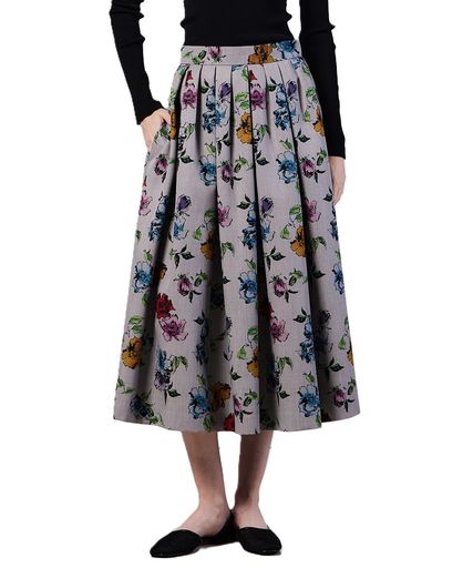 [ダブルスタンダードクロージング]Sov.フラワープリントボリュームギャザースカート