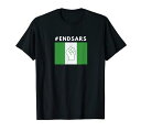 #EndSarsEndSarsナイジェリア拳旗ギフトの色国Tシャツ