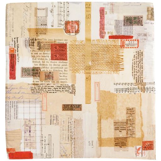 ヘッズ風呂敷W400xH400mm10枚ブラウンコラージュコットンエコHEADSCTN-FUR3