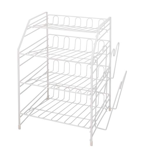 天馬サビにくいデザイン丈夫で大きさがバラバラでもすっきり収納できるフライパンラック斜め設計で出し..